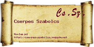 Cserpes Szabolcs névjegykártya